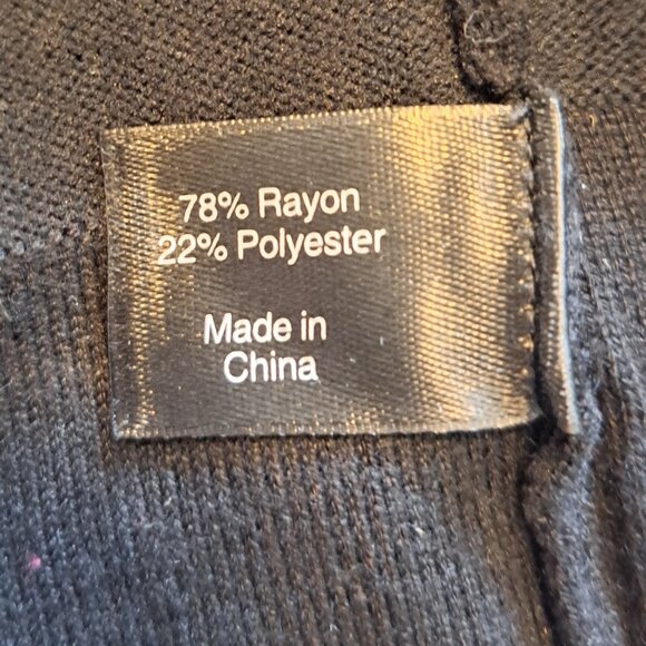 Lane Bryant Black Open Front Cropped Cardigan Shrug Plus Size 22/24 - Picture 6 of 6